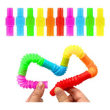 Kit 10 Peças Mini Pop Tube Fidget Toy Descompressão Sensoria