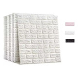 Kit 10 Peças Painel Placa Adesivo De Parede 3d Tijolo 70x77
