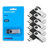 Kit 10 Pendrive 8gb Twist Multilaser 100% Original Atacado