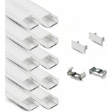 Kit 10 Perfil Alumínio Slim Sobrepor Fita Led Barra 2 Metros