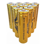 Kit 10 Pilhas Baterias Recarregáveis 18650 4.2v 9800mah Lion