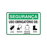 Kit 10 Placa Para Sinalização Seg. Uso Obrigatório De Pro