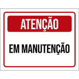 Kit 10 Placa Sinalização - Atenção Em Manutenção Ml3385