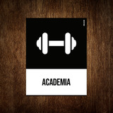 Kit 10 Placa Sinalização Ícone - Academia