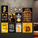 Kit 10 Placas Decorativas Bebidas Cervejas