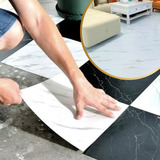 Kit 10 Placas Piso Vinílico Mármore Adesivo Chão Impermeável
