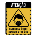 Kit 10 Placas Uso Obrigatório Máscara