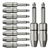 Kit 10 Plug Conector P10 Mono Macho Linha Metal Wireconex