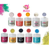 Kit 10 Pó Glitter Fab Brilhante Pulverização Decoração Bolos