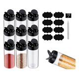 Kit 10 Potes Tempero + 10 Etiquetas Lousa 1 Caneta De Brinde