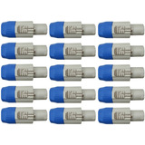 Kit 10 Powercon De Linha Cinza + 10 De Painel Wireconex