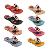 Kit 10 Prs Sandália Chinelo Infantil Personagens Atacado 