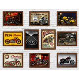 Kit 10 Quadros 32x23 Motos, Harley