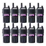 Kit 10 Radio Comunicador Uv82 Baofeng