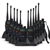 Kit 10 Radios Comunicador Dual Band Baofeng Uv-5r Vhf Uhf