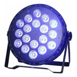 Kit 10 Refletores Par 64 Slim 18 Leds 12w Rgbw Quadriled