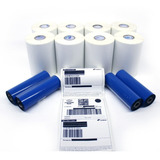 Kit 10 Rls Etiqueta 10x15 100x150 Couche Serrilha + 5 Ribbon