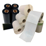 Kit 10 Rolos Etiqueta Couche Adesiva Sku 10x15 Cm + 5 Ribbon