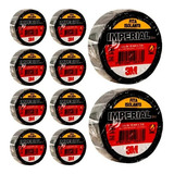 Kit 10 Rolos Fita Isolante 3m Imperial 18mm X 5 Metros Dma
