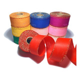 Kit 10 Rolos Fita Tnt 4cm Com Fio Metalizado 10m Cada Cor Coloridas