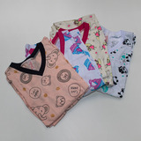 Kit 10 Roupa De Dormir Pijama Infantil Manga Longa Algodão