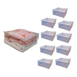 Kit 10 Saco Organizador Closet Edredon Cobertor C/ Ziper