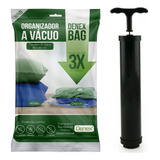Kit 10 Sacos A Vácuo Organizador 5 Médio 5 Grande + Bomba