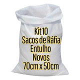 Kit 10 Sacos Rafia Entulho Ração Reciclagem Novo 70cm X 50cm