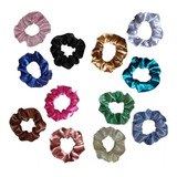 Kit 10 Scrunchie Xuxinhas Várias Cores Lindas De Cetim