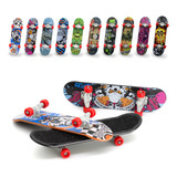 Kit 10 Skate Dedo Profissional C/ Lixa Rolamento Fingerboard