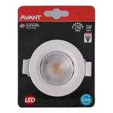 Kit 10 Spot Dicroica Super Led Redondo Embutir Sanca 3w