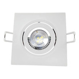 Kit 10 Spot Led 5w Avant Quadrado Branco Frio Direcionavel 110v/220v