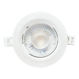 Kit 10 Spot Led Cob 5w Dicróica Direcionável Redondo Embutir
