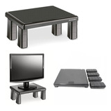 Kit 10 Suporte Base Para Monitor Mesa Ajustável Ergonômico 