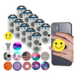 Kit 10 Suporte Dedo Apoio Selfie Celular Pop Clip Socket