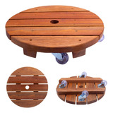 Kit 10 Suporte Vaso Planta Redondo Rodinhas Cristal 35 Cm 