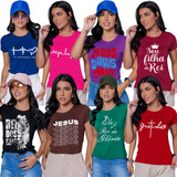 Kit 10 T-shirts Blusas Feminina Roupas Atacado Blogueira