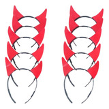 Kit 10 Tiaras C/ Chifres Halloween Para Fantasias E Festas