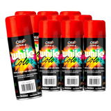 Kit 10 Tinta Spray Vermelho Uso Geral White Lub 340ml
