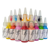 Kit 10 Tintas Tatuagem Tattoo Easy Glow 15ml Promoção 