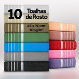 Kit 10 Toalhas De Rosto -