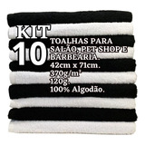 Kit 10 Toalhas Rosto Clássica P/ Salão De Beleza 370g/m²