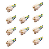 Kit 10 Tomada Chicote Soquete Conector Porta Relê 5 Pinos