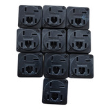 Kit 10 Tomada Telefone Rj11 Preta Modular 2 Vias 1 Linha
