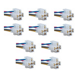 Kit 10 Tomadas Chicote Soquete Conector Plug Porta Relê