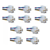 Kit 10 Tomadas Chicote Soquete Conector Plug Porta Relê
