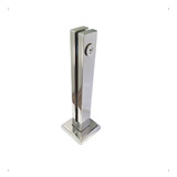 Kit 10 Torre Polida Guarda Corpo Inox 30cm 1 Furo Vidro 12mm