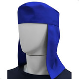 Kit 10 Touca Soldador Azul Brim Seguranca Proteção Pescoço