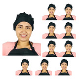 Kit 10 Toucas Para Cabelo Cozinha Doma Chef Garçom Oxford 
