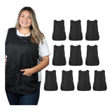 Kit 10 Un Bata Plus Size Avental Uniforme Amarra Lateral